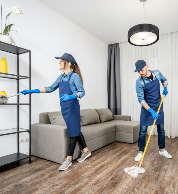 Ons professionele schoonmaakteam in actie